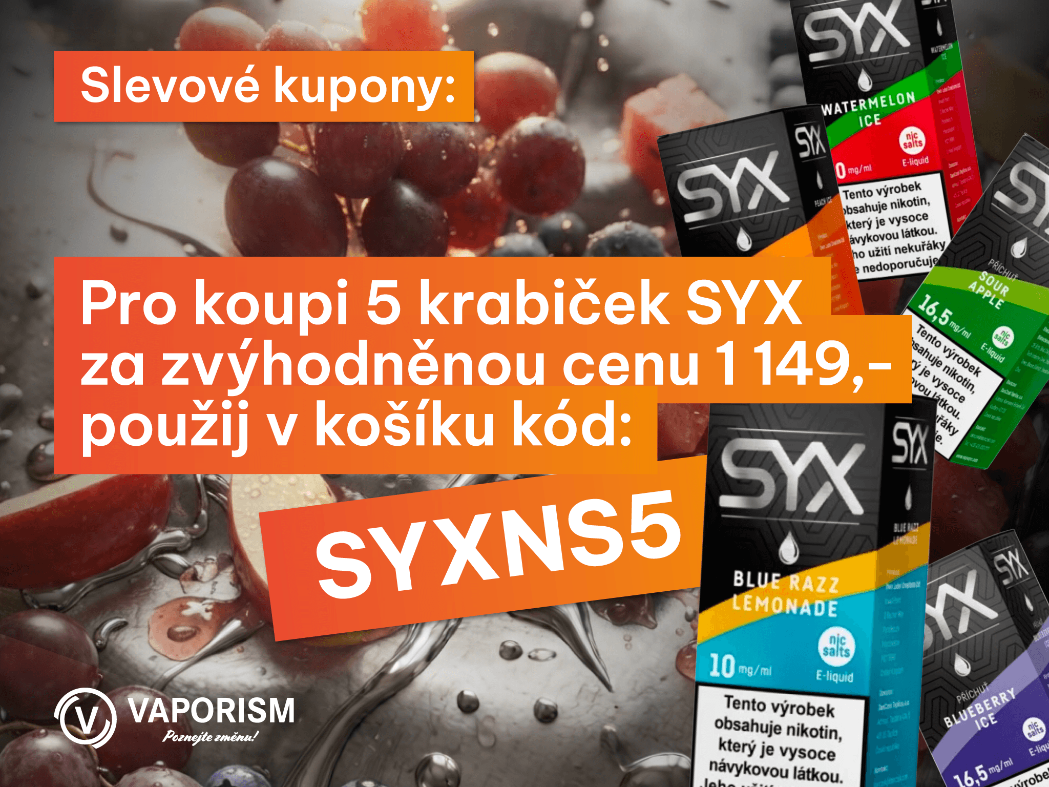 SYX NICSALT levně s kódem SYXNS5